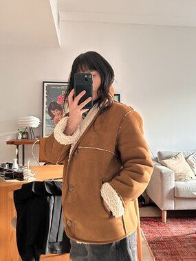 Aritzia Wilfred Free Shearling Coat - Size XXS